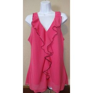 Women's Free 2 Luv Pink Sleeveless Blouse Large